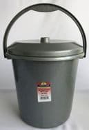 TML Bucket With Lid 10L - Silver